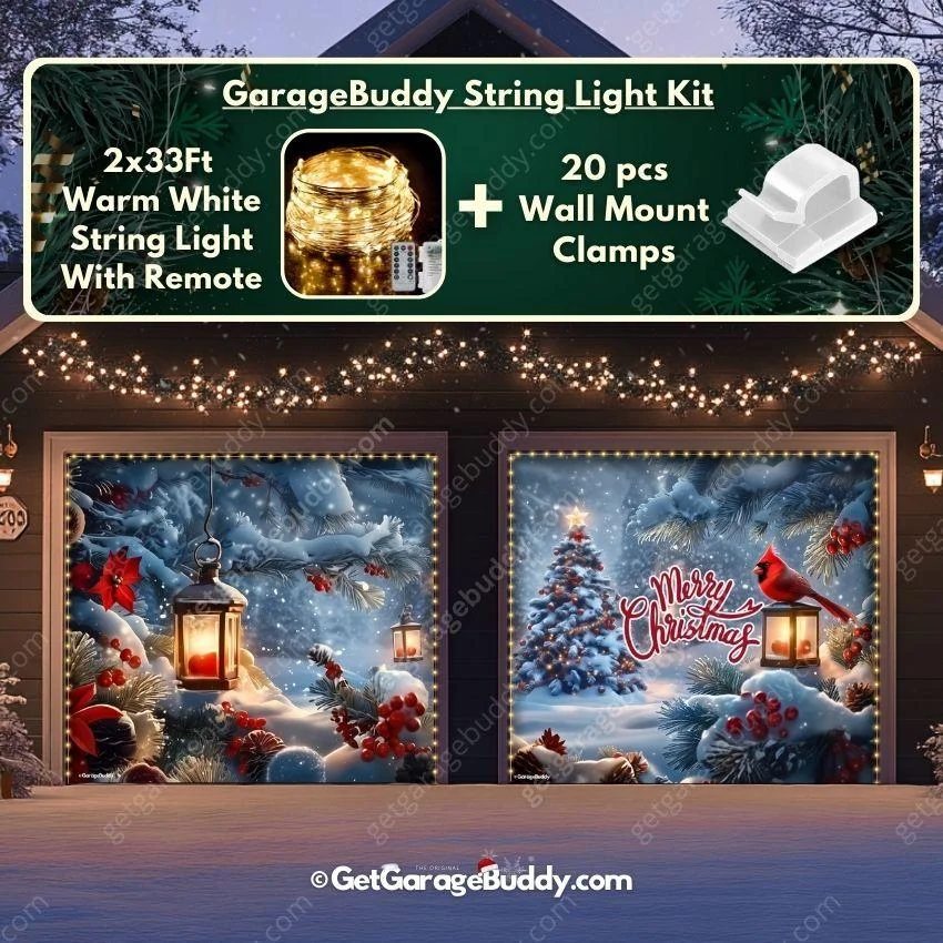 Cardinal's Christmas | Christmas Garage Door Cover