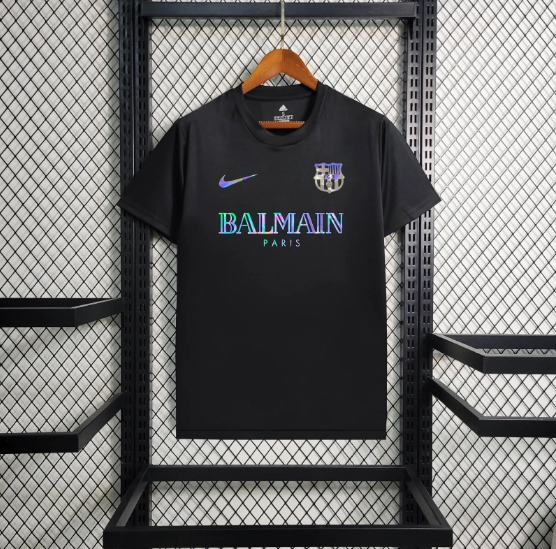 24/25  Barcelona Reflective Black Special Edition Football Shirt Thai Quality