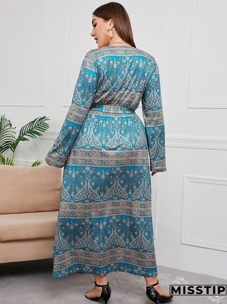 Vintage Print Plus Dresses