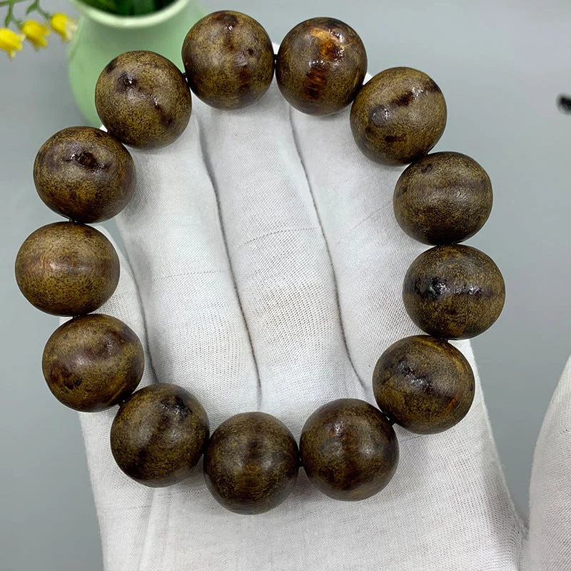 Agarwood Vietnam Nha Trang High Oil High Density Rosary Bead Bracelet