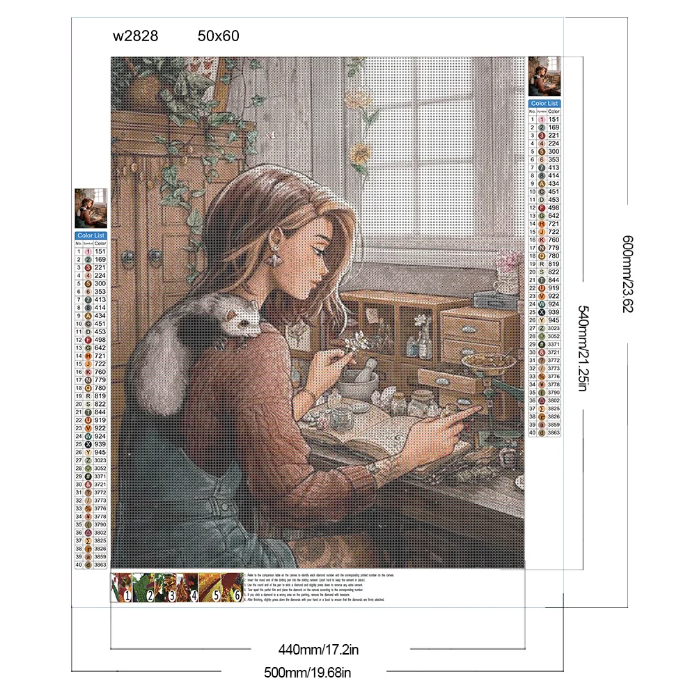 Diamond Painting - Full Round Drill - Girl(Canvas|50*60cm)