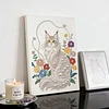 (30x40cm)DIY Pearl Painting Framed Cat  Handmade Pearl Material Art Kit Living Room Decor