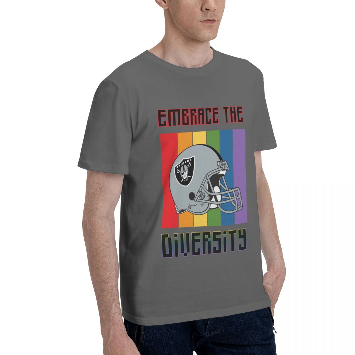 Las Vegas Raiders Embrace The Diversity Cotton T-Shirt Men's