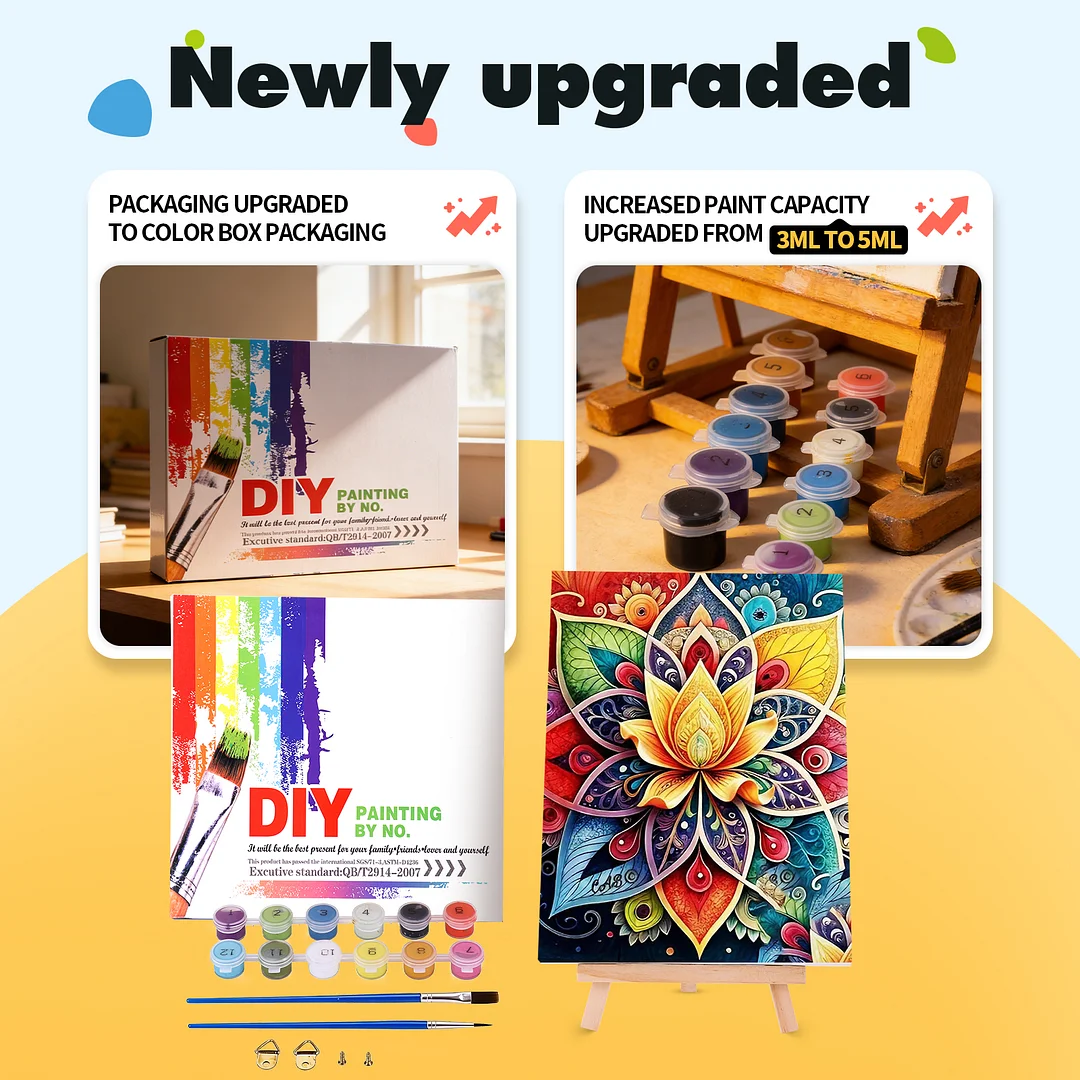 DIY Mandalas Paint by Numbers Kits Drawing Paintwork on Canvas 15.75x19.69inch Without Frame Canvas Oil Painting Number Painting for Beginners Adults Gift Home Wall Decor