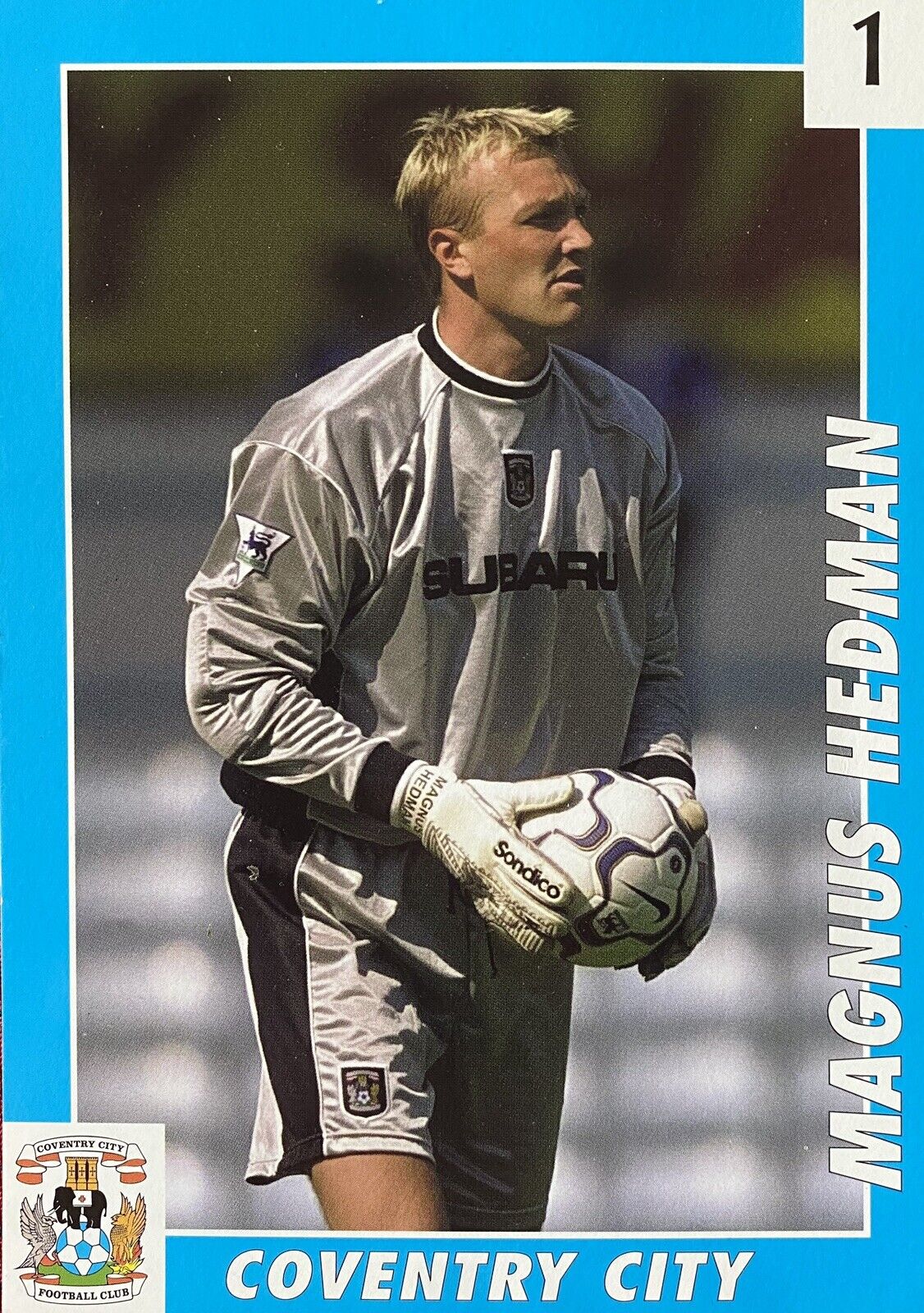 Magnus Hedman Genuine Hand Signed 6X4 Official Coventry City Club Card Photo Poster painting