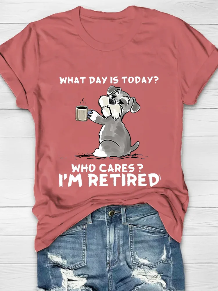 What Day Is Today? Printed Crew Neck Women's T-shirt