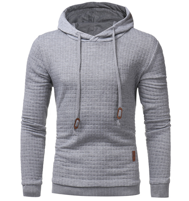 Men's Plaid Fashion Sports Jacket Casual Long Sleeve Hoodie