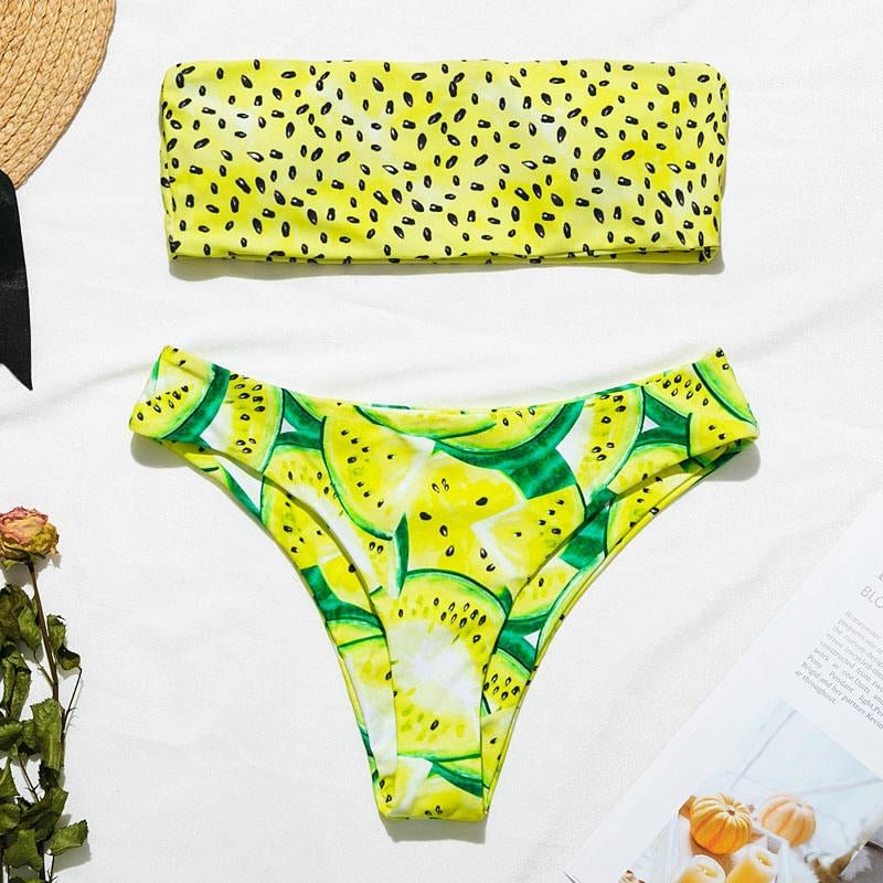 Women push up swimsuit female Cactus Print micro bikini 2020 sexy bathing suit beach bathers Biquini new