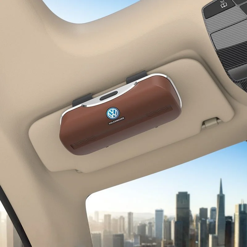 New car multifunctional card holder carbon fiber glasses case