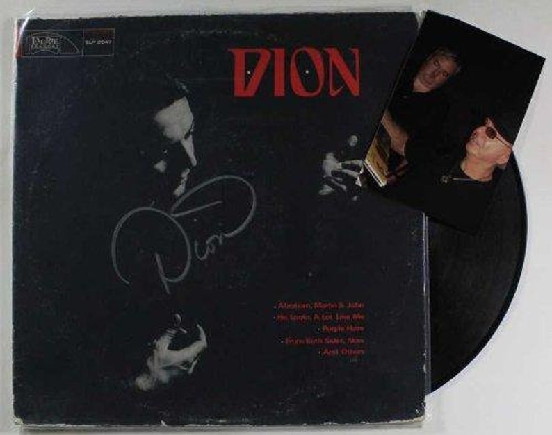 Dion Autographed Record Album w/ Proof Photo Poster painting