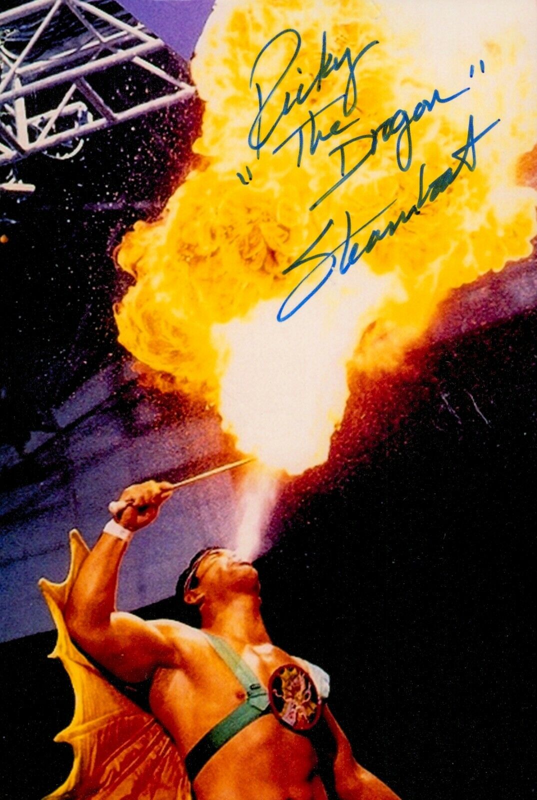 Ricky The Dragon Steamboat Signed 6x4 Photo Poster painting WWF WWE Wrestling Autograph + COA