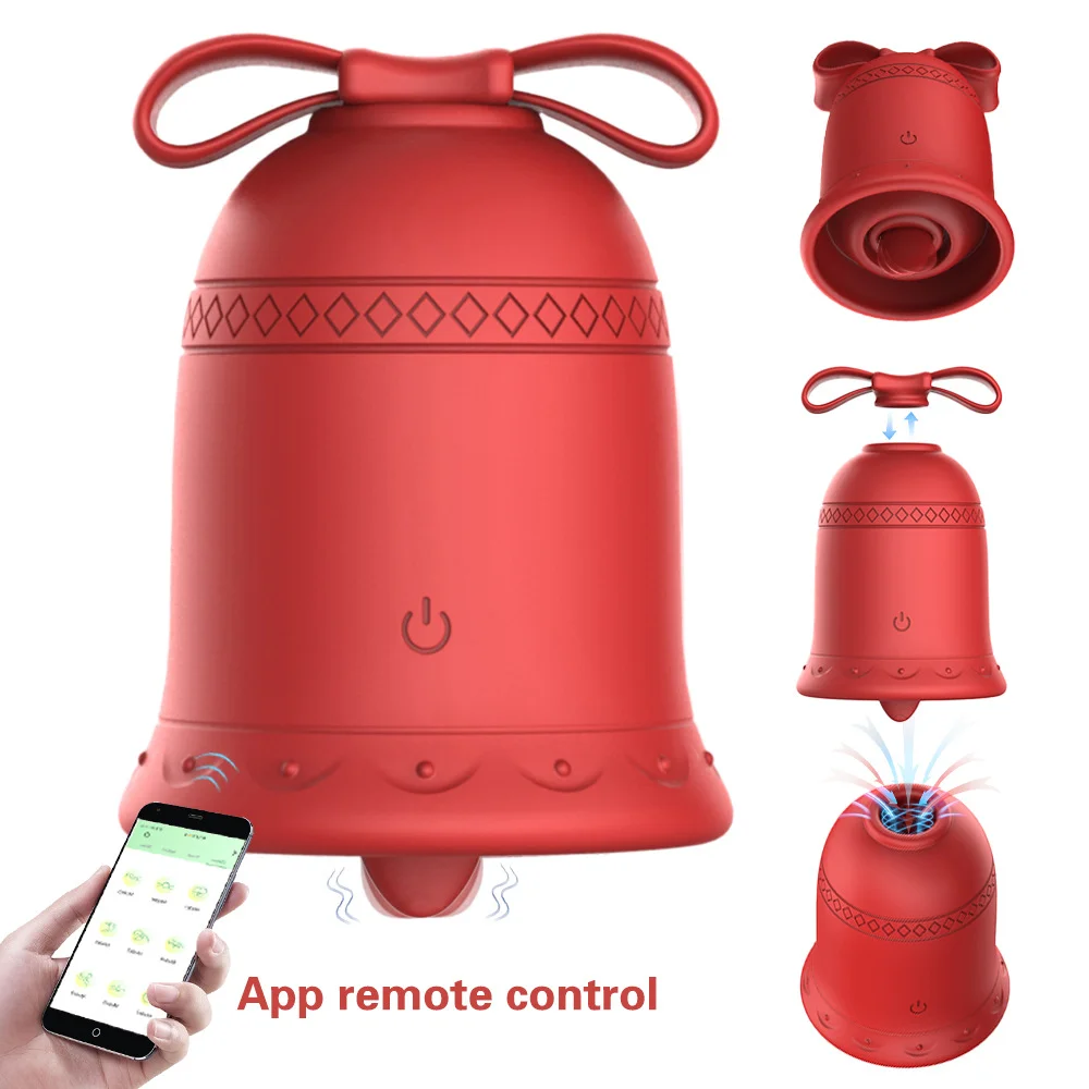 Bell 2-in-1 App Remote Control Sucking Tongue Licking Clitoris Stimualator Rosetoy Official