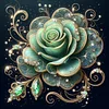 【Clearance Sale】Green Rose-Full Round Diamond Painting 40*40cm