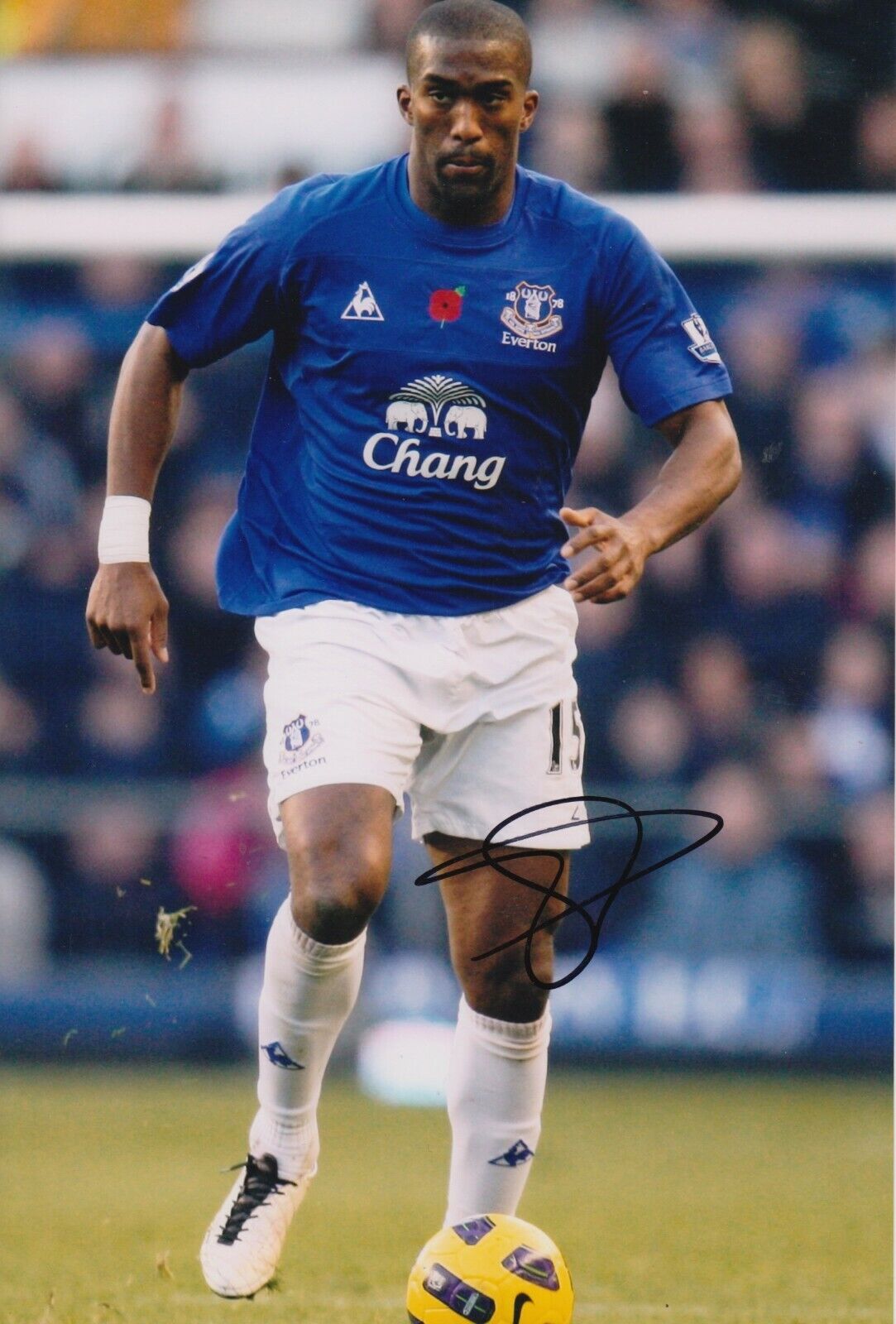 Sylvain Distin Hand Signed 12x8 Photo Poster painting - Everton - Football Autograph 1.