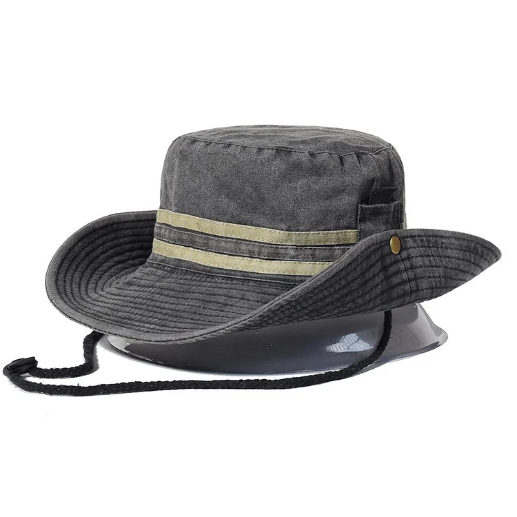 Fishing Hiking Sun Hat Men Women Summer Cotton Bucket Hat-Annaletters