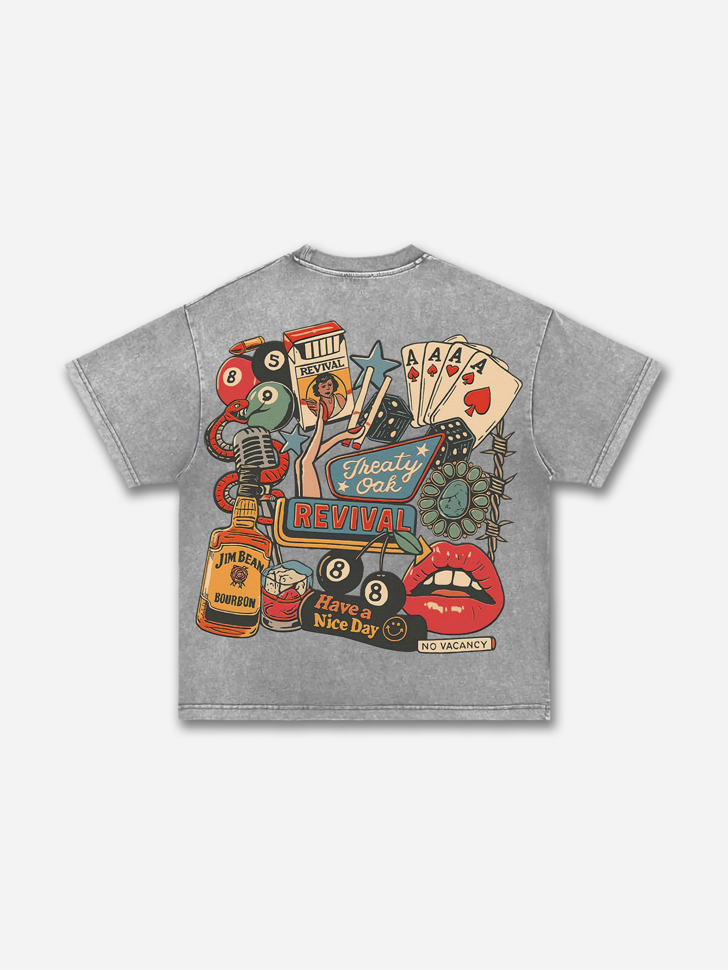 Treaty Oak Revival Graphic Acid Washed T-shirt elevenforest