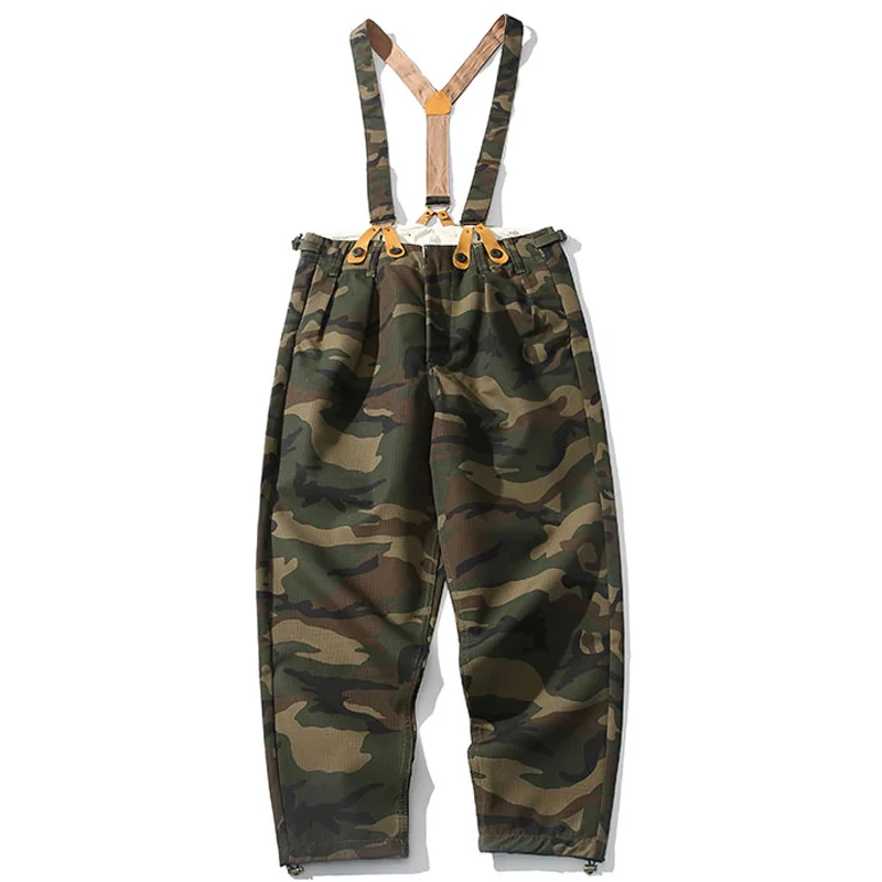 Casual Loose Camouflage Suspenders Trousers