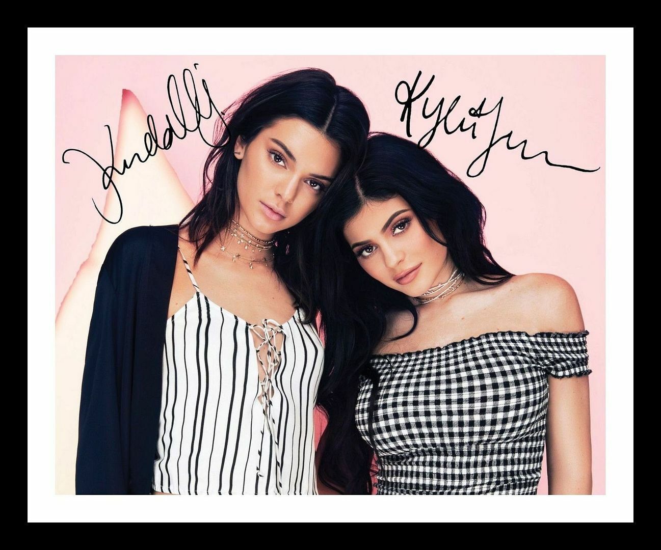 Kendall & Kylie Jenner Autograph Signed & Framed Photo Poster painting