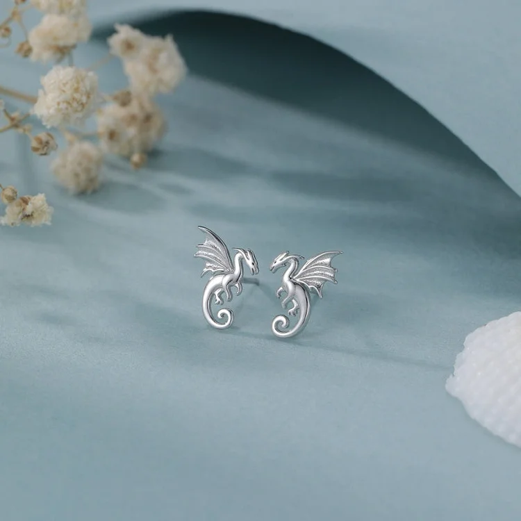 Extra Small Dragon Stud Earrings Verceri