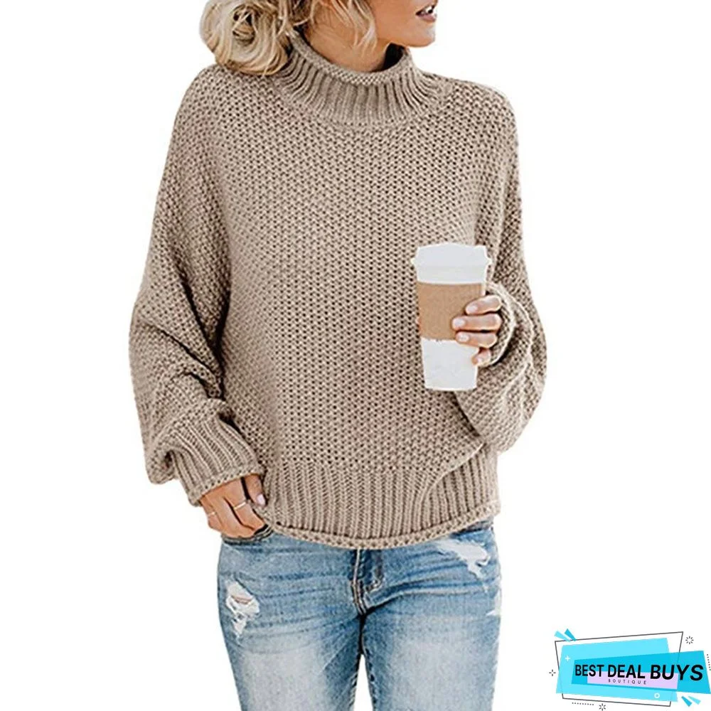 Autumn and Winter New Knitwear Women's Turtleneck Pullover