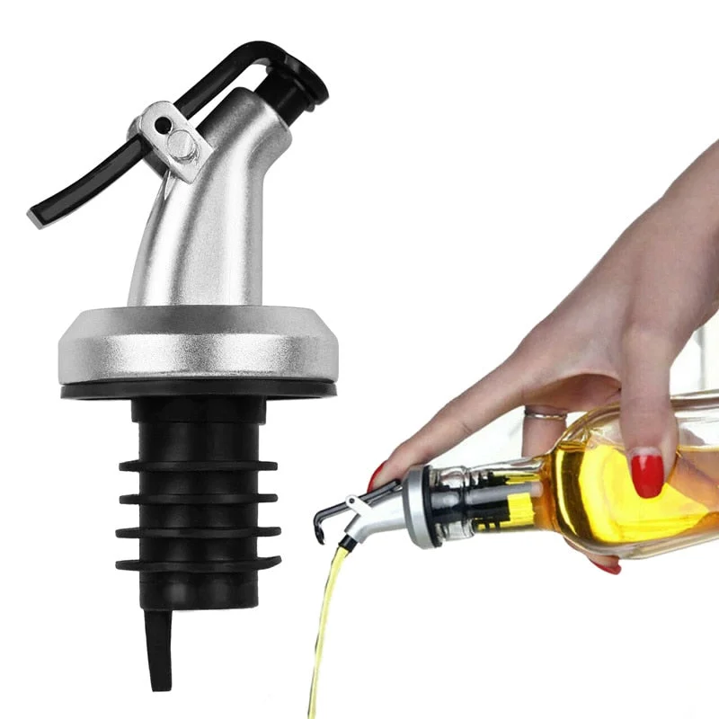 Kitchen Tools Oil Bottle Stopper ABS Lock Plug Seal Leak-proof Nozzle Sprayer Liquor Dispenser Wine Pourers Bar Tool