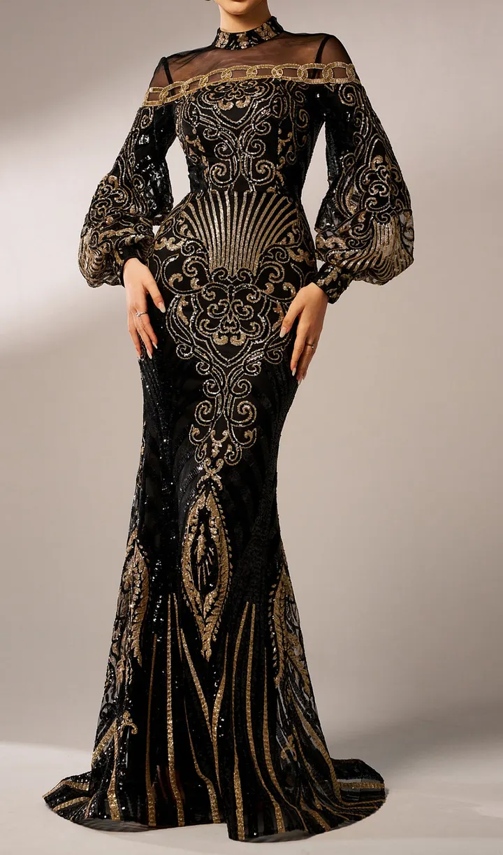 Fashionslee Women Black Formal Dress