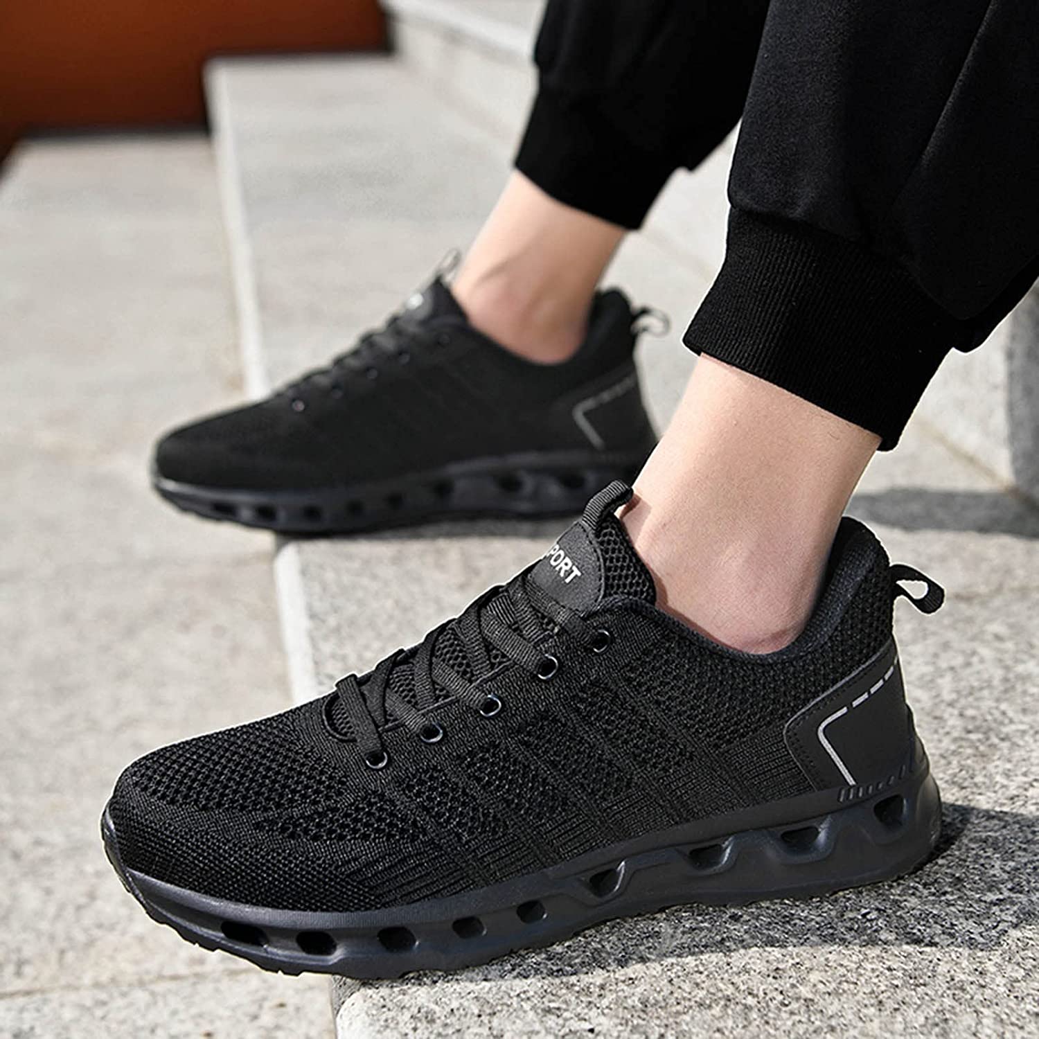Men's Sneaker Summer Large Size Lace Up Mesh Outdoor Non Slip Casual Running Shoes