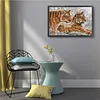 Two Tigers-14CT Stamped Cross Stitch 55*40cm/21.65*15.75in tapestrymarket