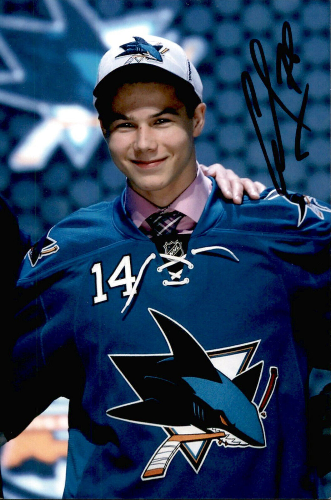 Nikolay Goldobin SIGNED 4x6 Photo Poster painting SAN JOSE SHARKS / VANCOUVER CANUCKS #5