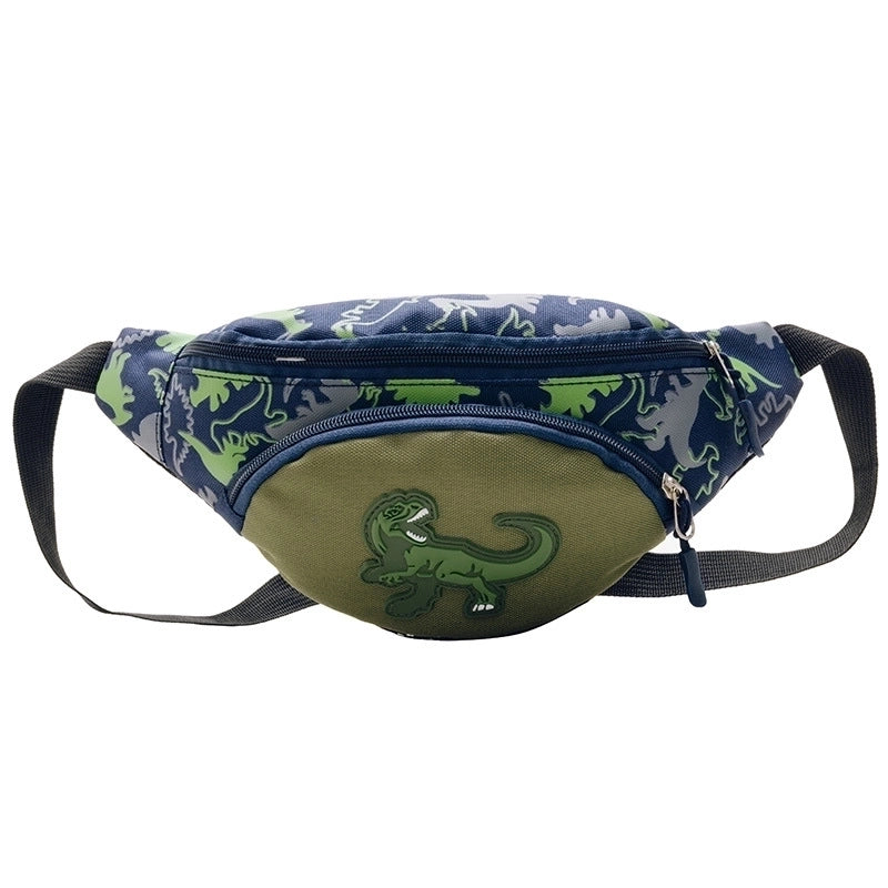 Kid’S Small Nylon Dinosaur Cute Zipper Fanny Pack