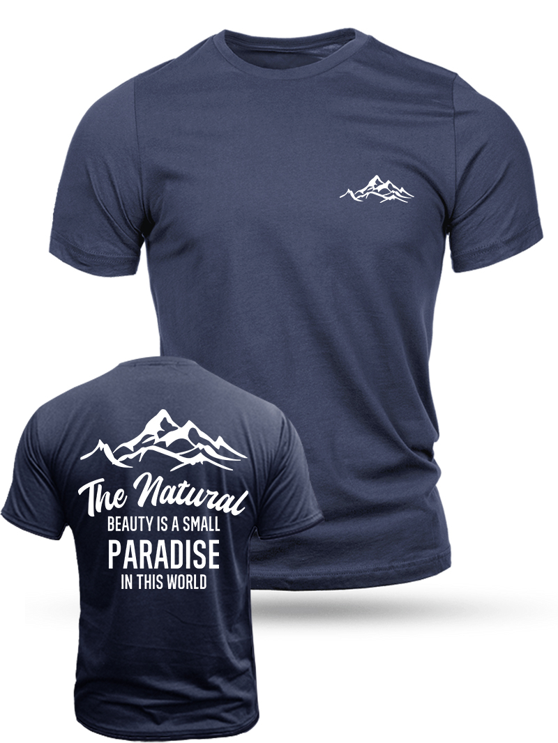 Men's Paradise Print Casual Short Sleeve T-shirt