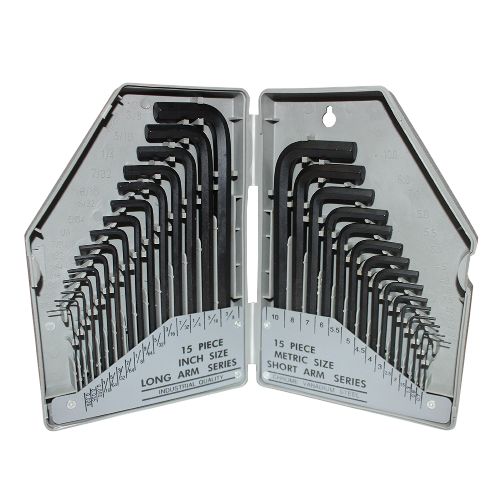 

30pcs Hexagon Wrench CR-V Wrench Metric British L-Type Spanner Hand Tool, 501 Original