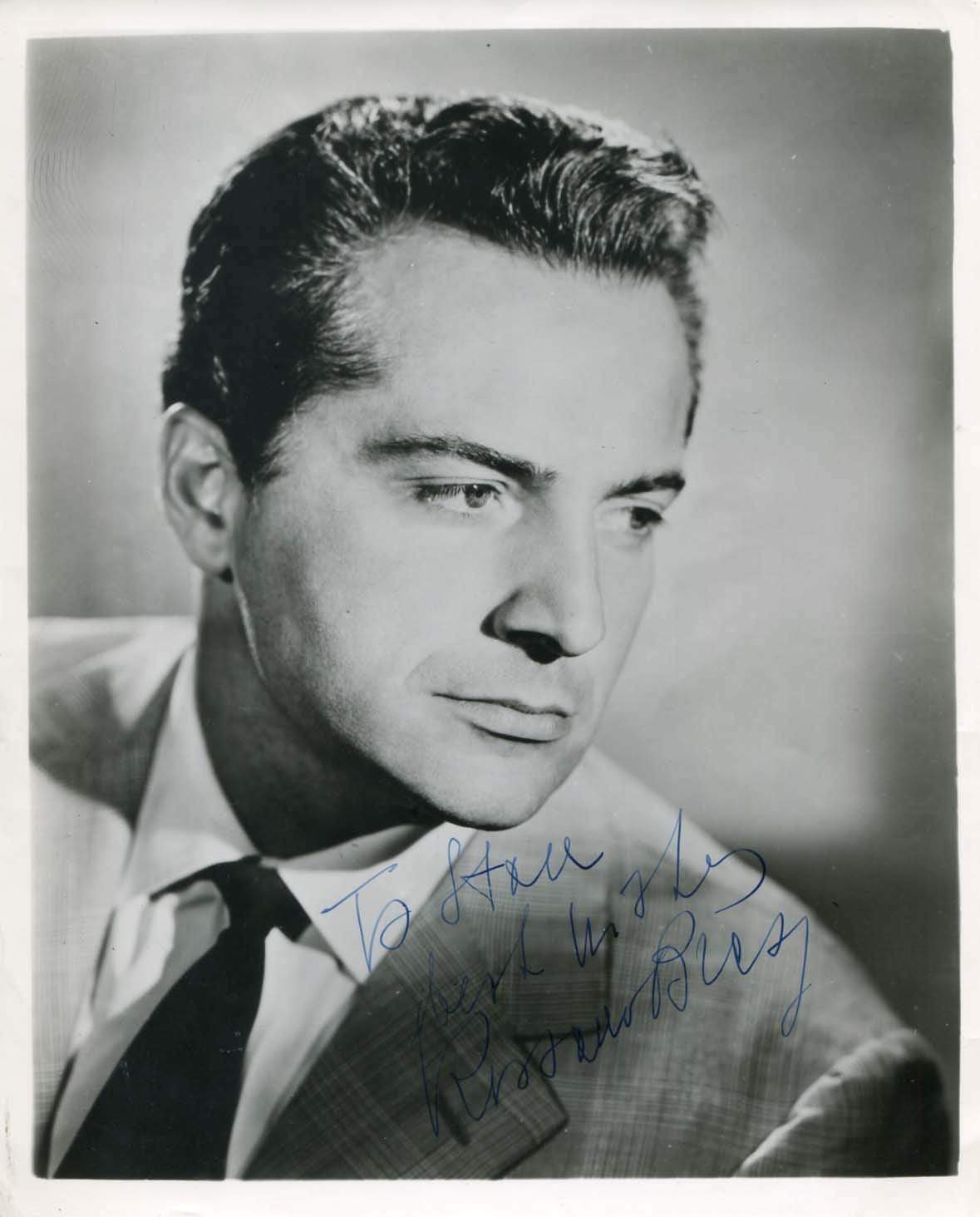 Rossano Brazzi autograph, signed vintage Photo Poster painting