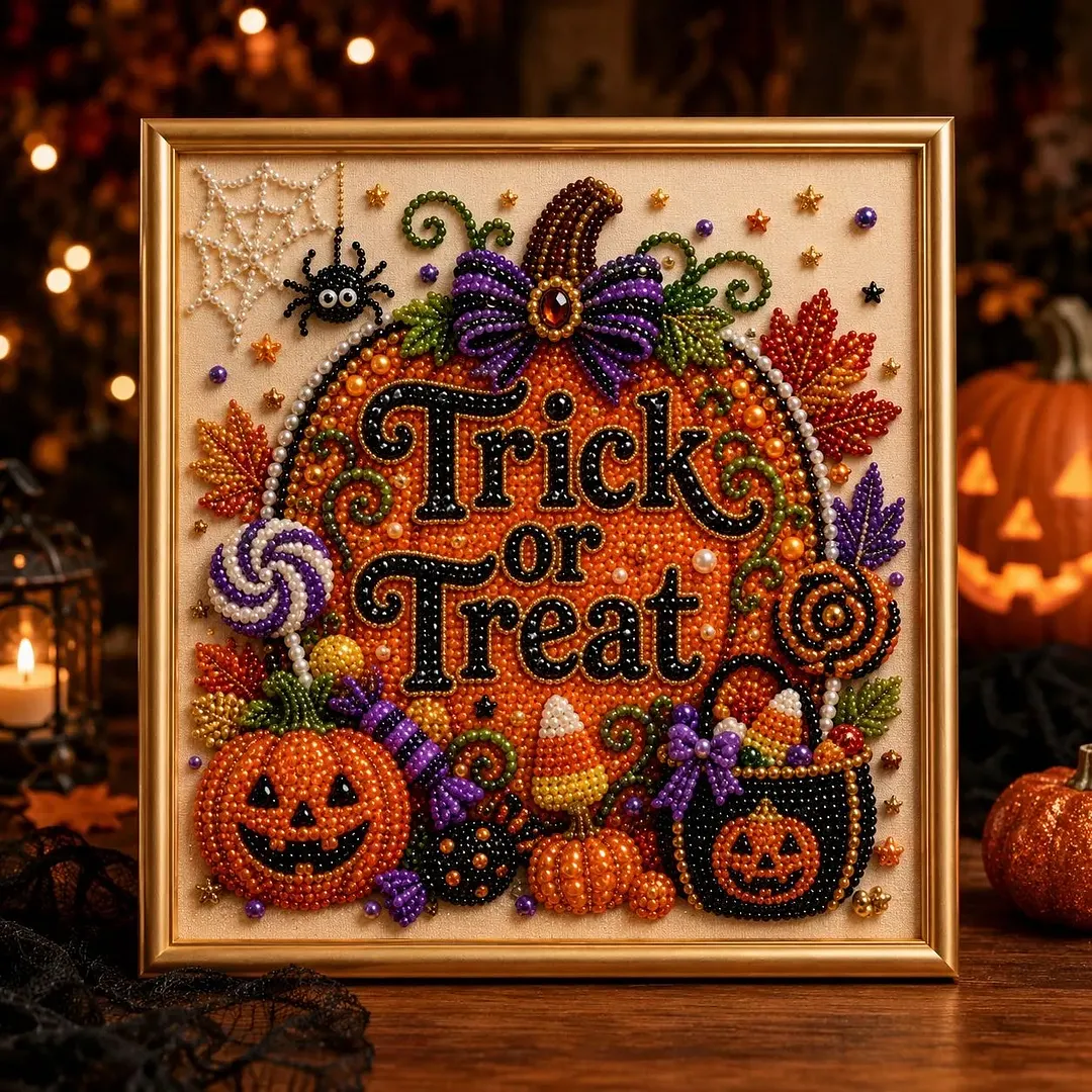 🔥 Last Day 75% OFF &ndash; 👻✨ Halloween Pearl Art DIY Kit &ndash; Turn Tiny Pearls into Spooky-Cute Magic