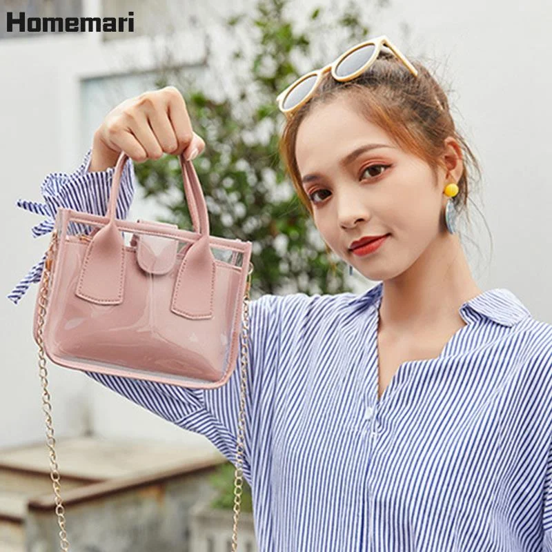 Transparent Jelly Chain Bags Pu Leather Crossbody Bags For Women 2021 Small Flap Shoulder Simple Bag Female Travel Handbags Girl