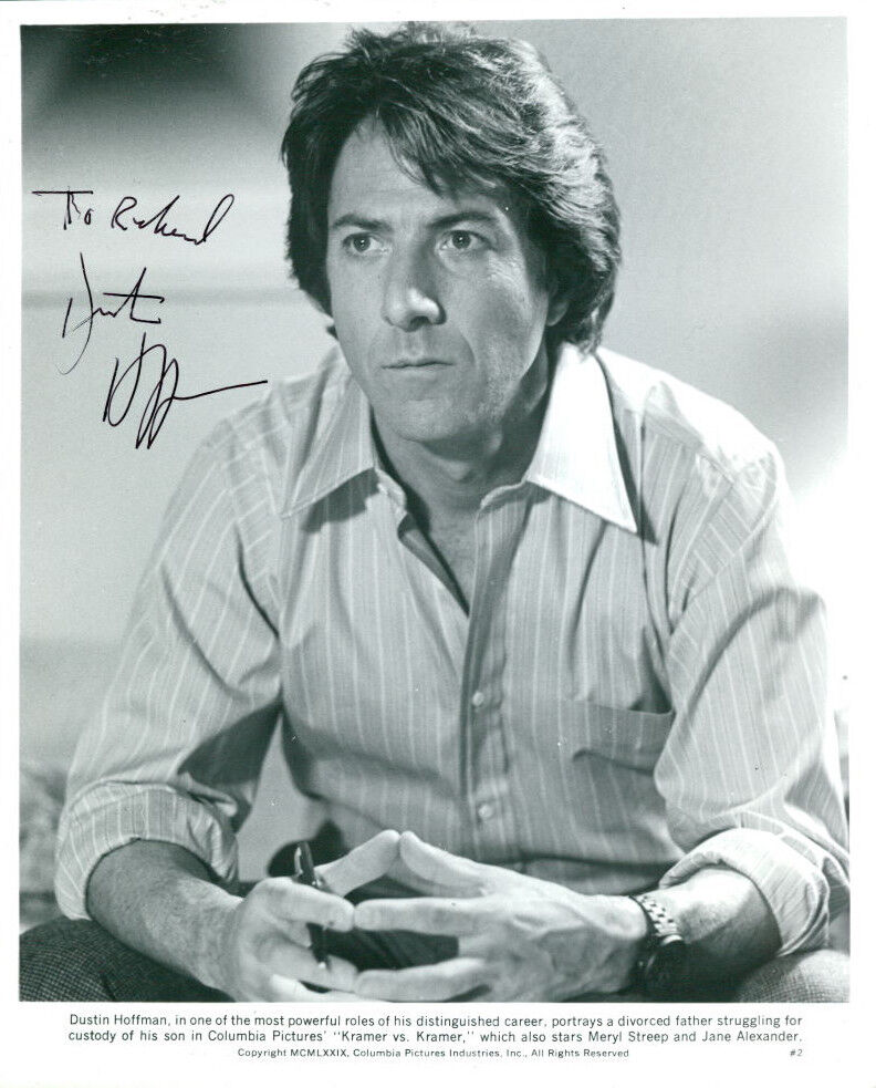 Dustin Hoffman (Vintage) signed Photo Poster painting COA