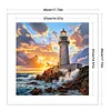 Lighthouse Full 11CT 3 Strands DIY Counted Cross Stitch Kits for Beginners Adults Gift Home Wall Decor Embroidery Needlepoint Starter Kits 40x40cm