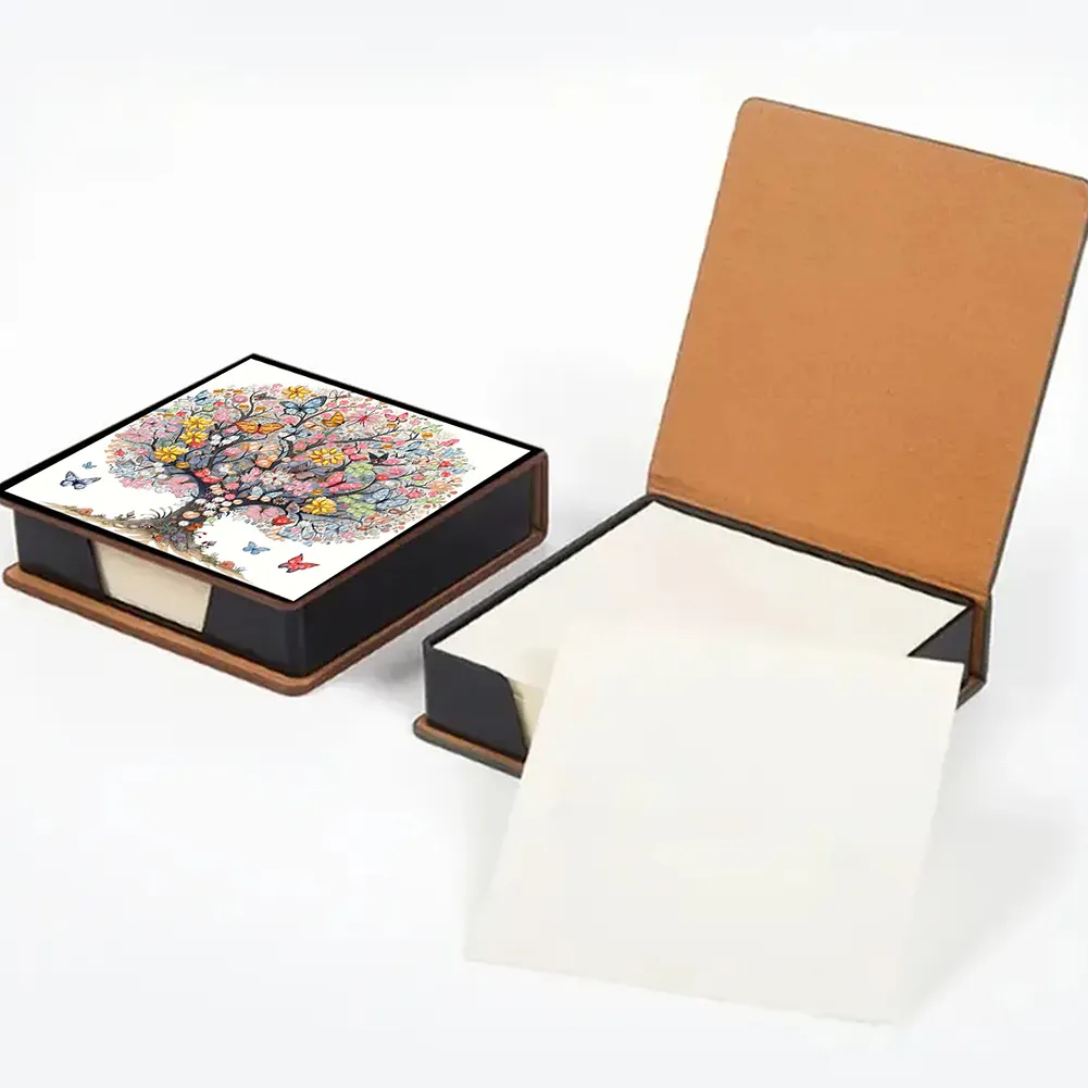 Butterfly Tree PU Diamond Painting Note Box Contains 160 Sheets of Paper