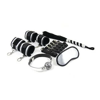 pornhint Pornhint USA Warehouse 6 Pieces Adult Bdsm Bondage Kit Set Leather Bondage Sex Toy For Couple