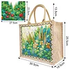 DIY Diamond Painting Linen Waterproof Handbag Shopping Storage Bag Totes Kit(with 2pcs diamond painting)