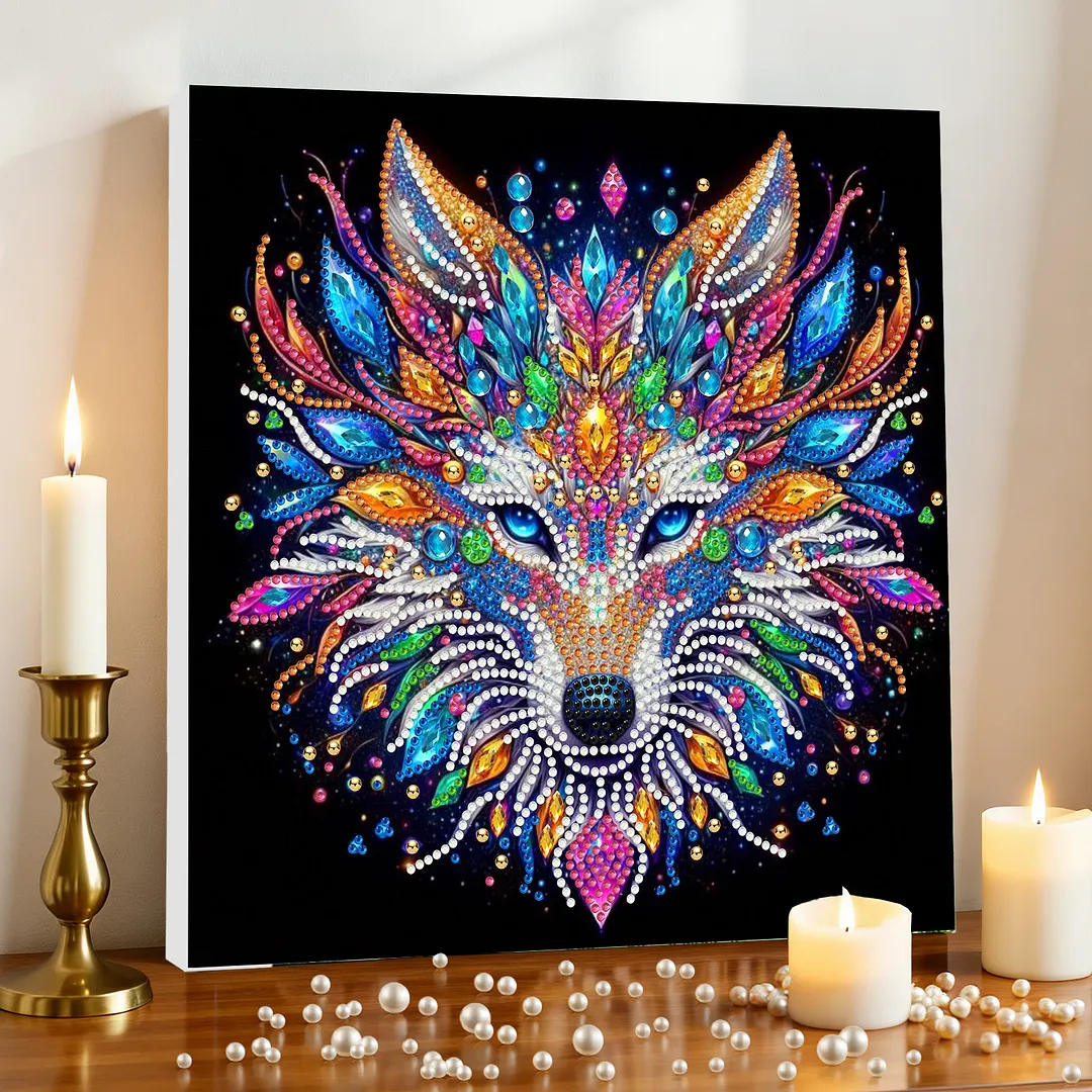 DIY Special Shape Drill Pearl Gem Diamond Art Painting Kit with Frame 9.84x9.84in Art Craft Pearl Diamond Painting for Adults Beginners Home Decor (BK41)