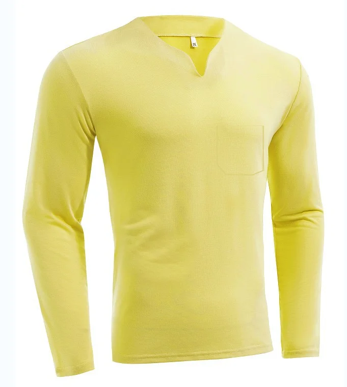 Uveng Uveng New Hot Fitness Plus-Size Sports T-Shirt Men's Elastic Comfortable Long-Sleeved Autumn V-Neck