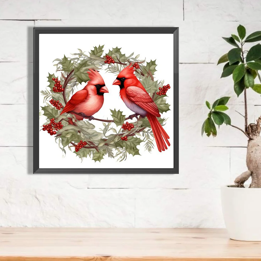 Diamond Painting - Full Round Drill - Nordic Cardinal(Canvas|40*40cm)