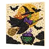 DIY Pre-Framed Halloween Witch Button Art Canvas Kit