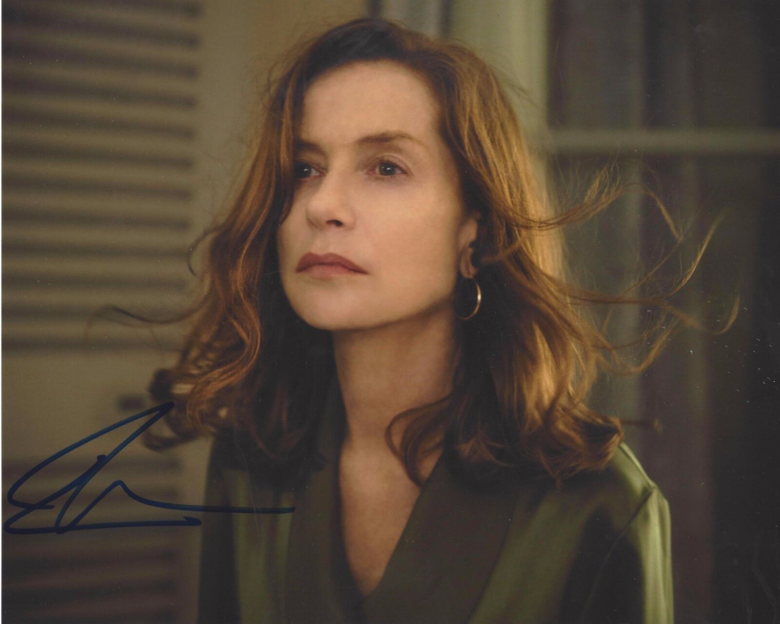ACTRESS ISABELLE HUPPERT SIGNED AMOUR MOVIE 8X10 Photo Poster painting E W/COA THE PIANO TEACHER