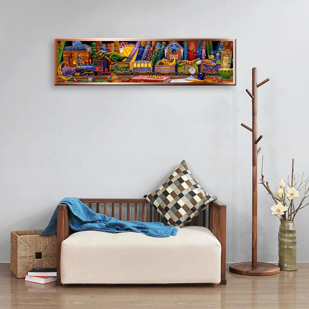 Diamond Painting - Full Round Drill - Dream Train(90*30cm)