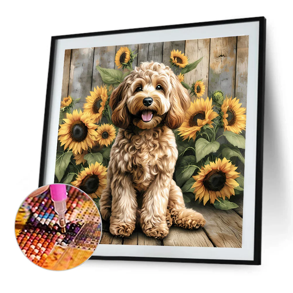 Diamond Painting - Full Round Drill - Sunflower Teddy(Canvas|40*40cm)