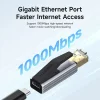 Type-C To Ethernet Port USB Network Card Gigabit Network Cable Male To Female Converter RJ45 External Mobile Phone Wired Network Laptop Desktop Ethernet Adapter