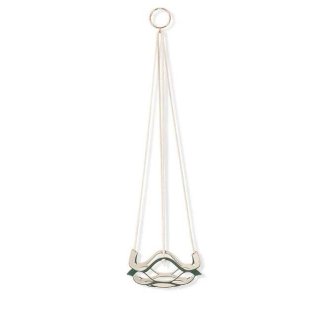 Genuine Leather and Rope Plant Hanger