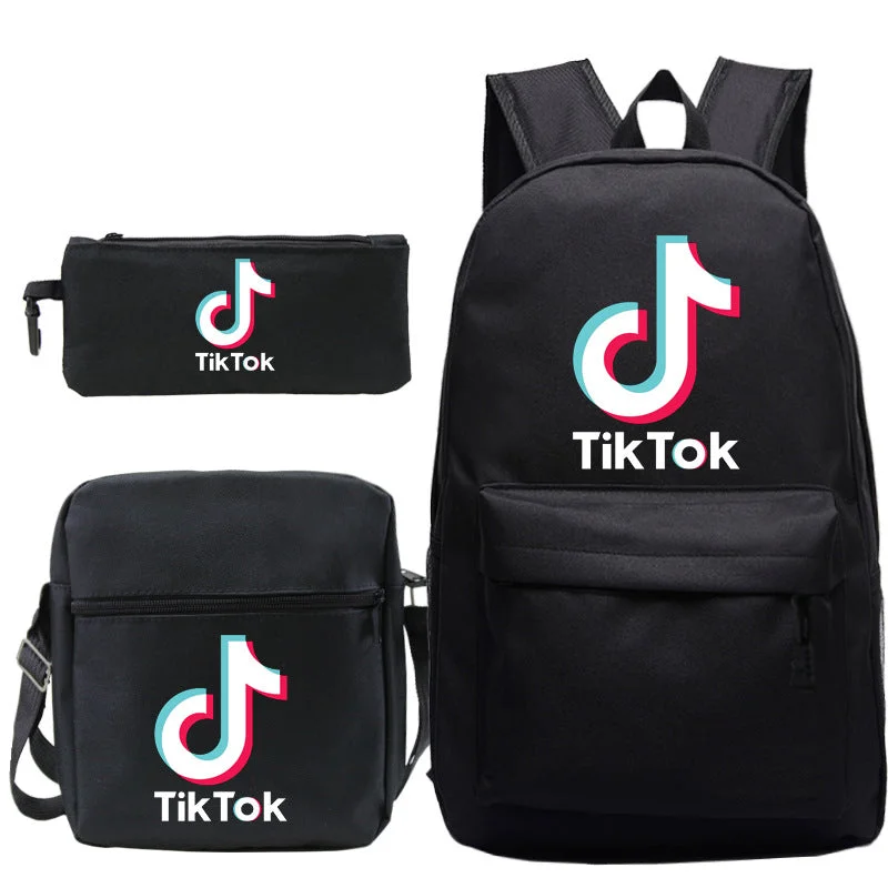 Buzzdaisy Tik Tok Backpack Teen Boys Girls School Book bag with Shouder Bag Pen Case 3 in 1